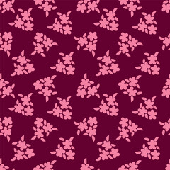 Exotic hand drawn flowers, seamless patterns with floral for fabric, textiles, clothing, wrapping paper, cover, banner, home decor, abstract backgrounds