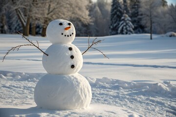 snowman in the snow
