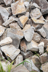 Pile of large stones, textured background