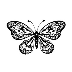 Isolated on white, this beautiful butterfly vector illustration captures the essence of nature's delicate insect with outstretched wings, perfect for any spring or summer design