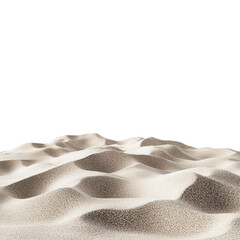 Rippled sand dunes under stark black sky isolated on a transparent background desert beach