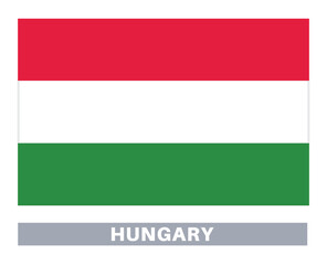 Flag of hungary. Flag icon. Standard colors. Standard size. Rectangular flag.