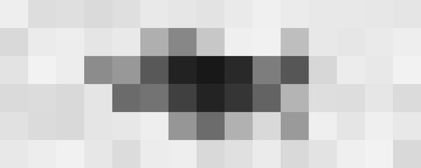 Compressed pixel censor stripe glitch. Mid-screen dark blur simulates signal error, restricted zone or media blackout block. Corrupted data texture. Vector illustration.