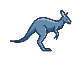 Obraz premium Cute outline illustration of a kangaroo. This simple, outlined vector graphic showcases a kangaroo in a playful, stylized manner.