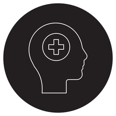 Mental Health Icon, Mind Care, Brain Calm, Mental Support, Inner Strength, Headspace, Thought Balance, Mind Reset, Peace Within, Emotional Health, Mental Focus, Clarity, Self-Awareness, vector
