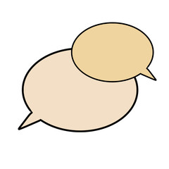 chat bubble school education icon illustration design