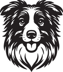 Border Collie Dog Vector – Silhouette 