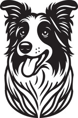 Border Collie Dog Vector – Silhouette 