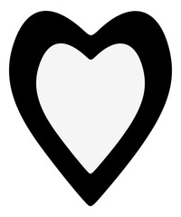 Obraz premium Gros cœur noir et blanc 