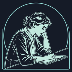 Vector illustration sketch of a man in a suit with a bag, a retro cartoon icon of people