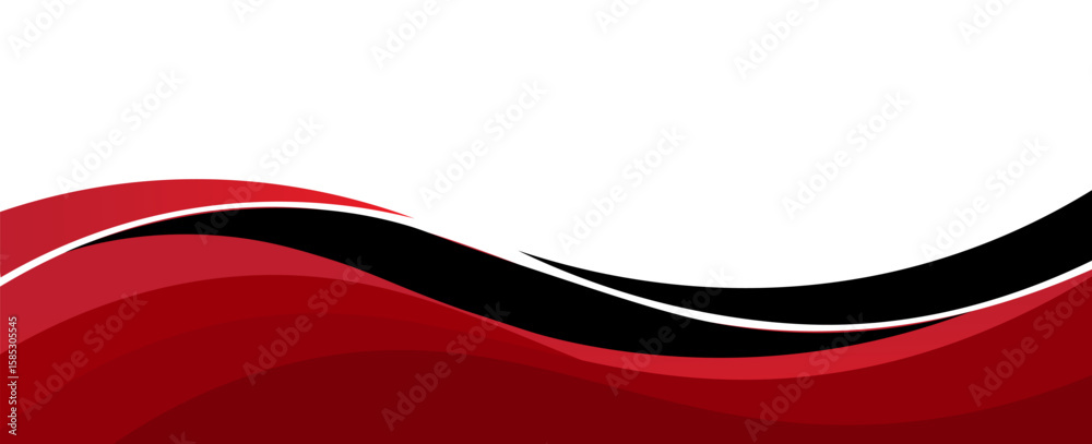 Poster vector red line background curve element with white space for text and message design, overlapping l