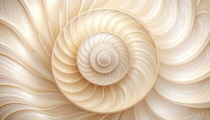 Detailed Spiral Seashell Pattern