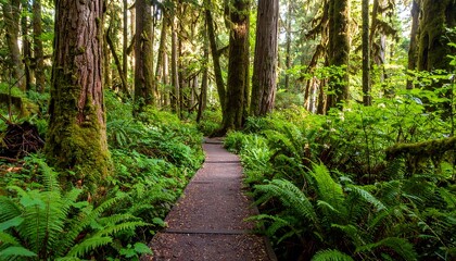 Fototapeta premium Lush forest path