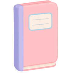 Pastel 3D Notebook Illustration 