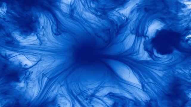 Abstract Swirling Ink Patterns in Water, Slow Motion Liquid Art Background