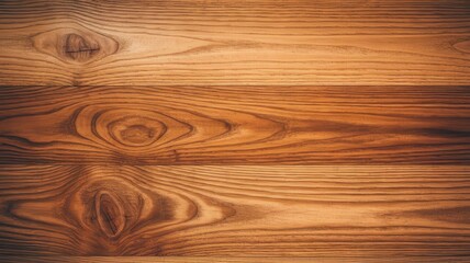Fototapeta premium Warm Wood Grain Texture with Knots and Natural Pattern for Backgrounds