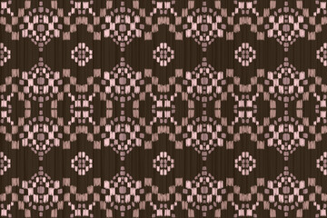 Seamless geometric and doodles line, traditional ikat pattern with earthy tones in geometric and tribal-inspired design. Ideal for textiles, wallpapers, and ethnic-themed projects.