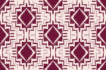 Seamless geometric and doodles line, traditional ikat pattern with earthy tones in geometric and tribal-inspired design. Ideal for textiles, wallpapers, and ethnic-themed projects.