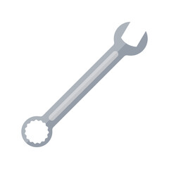 Adjustable wrench spanner flat vector design on white background