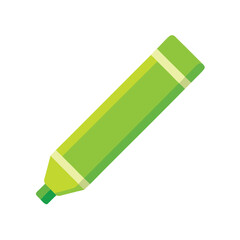 Green Marker Illustration on White Background for Education and Design