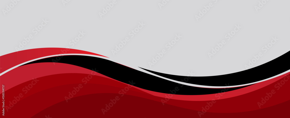 Poster vector red line background curve element with white space for text and message design, overlapping l