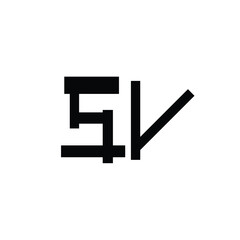 SV monogram logo design letter text name symbol monochrome logotype alphabet character simple logo