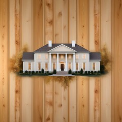 Miniature Model of a Classic Mansion