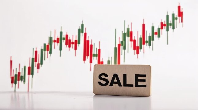 Financial Growth Chart Displaying Sales Data On A Bright Background