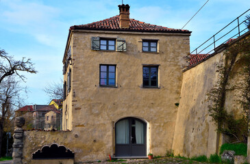 the castle of Borgo Adorno Piedmont Italy