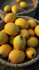 Fresh organic jackfruit fruit, natural yellow tropical variety.
