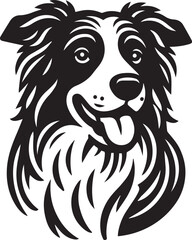 Border Collie Dog Vector – Silhouette 