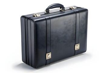 black suitcase isolated on white