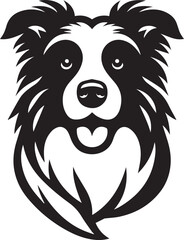 Border Collie Dog Vector – Silhouette 