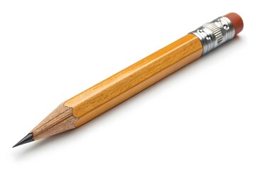 Naklejka premium Classic Pencil Isolated on Clean White Background