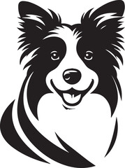 Border Collie Dog Vector – Silhouette 