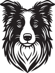 Border Collie Dog Vector – Silhouette 