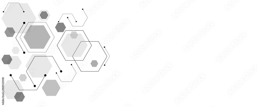 Poster vector hexagons pattern. geometric abstract background with simple hexagonal elements. medical, tech