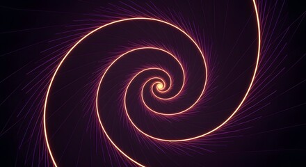 Vibrant Abstract Spiral Motion With Dynamic Light Effects and Colorful Patterns