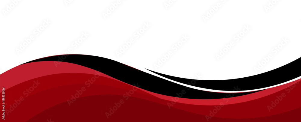Poster vector red line background curve element with white space for text and message design, overlapping l