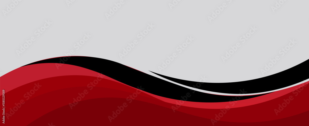 Poster vector red line background curve element with white space for text and message design, overlapping l