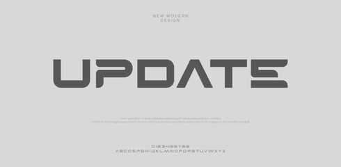 Obraz premium Abstract Fashion font alphabet. Minimal modern urban fonts for logo, brand etc. Typography typeface uppercase lowercase and number vector illustration.