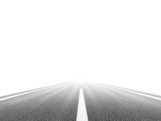 Empty highway stretches ahead