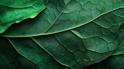 Close-up view of intricate leaf veins.