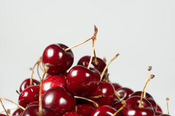 Close-up of fresh red sweet cherry
