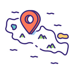 This Java island icon is suitable for Indonesia Independence Day, etc