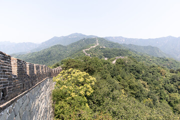 The great wall of China,  The Mutianyu section
