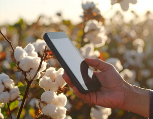 Morning Light Shot of Cotton Fibers Puffing from Boll in Field