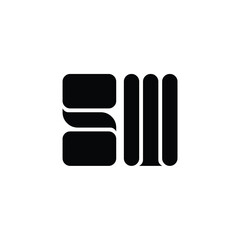 SW monogram logo design letter text name symbol monochrome logotype alphabet character simple logo
