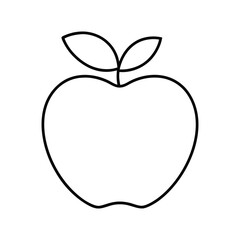 apple outline vector