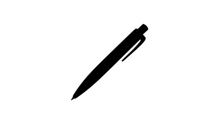 Black silhouette of a ballpoint pen